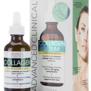 New Advanced Clinicals Collagen Face Serum Skin Care Anti Aging Unisex Plumping